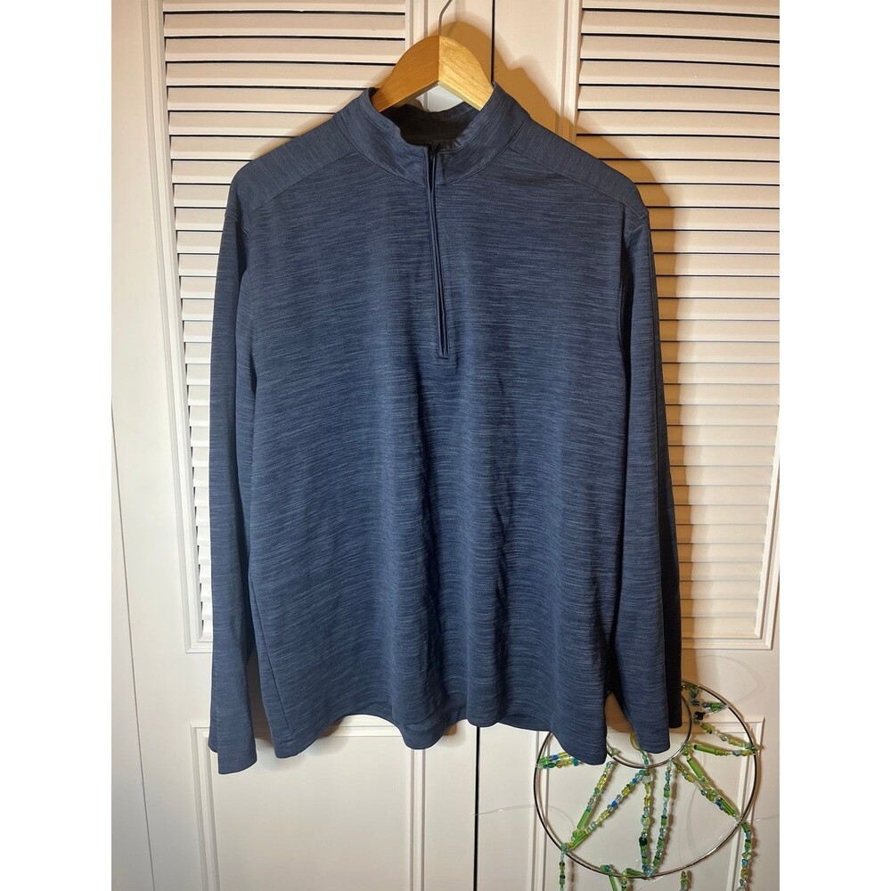 XL Greg Norman Men's Blue Quarter Zip Long Sleeve Athletic Shirt